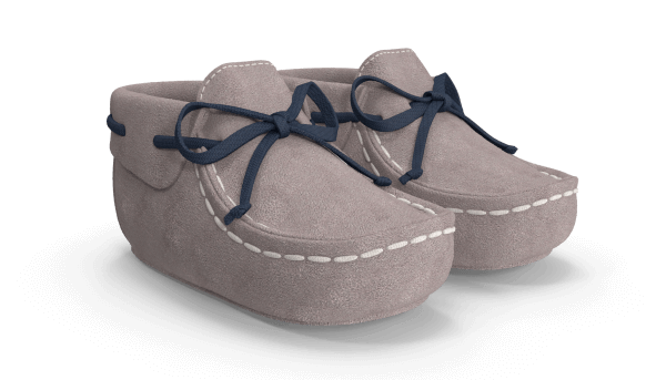 Grey baby booties