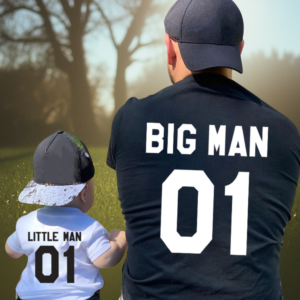Big Man Little Man Matching Dad & Baby T-Shirts – Father’s Day Gift
