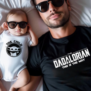 The Dadalorian & The Child Matching T-Shirt and Baby Onesie